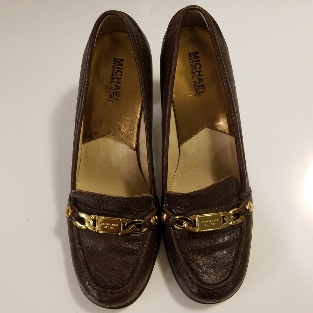 Michael Michael Kors brown leather shoes